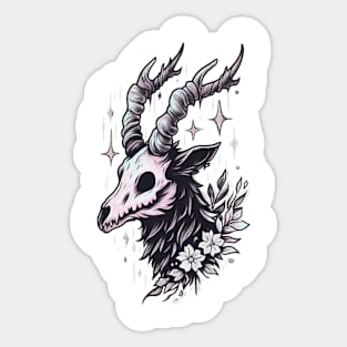 Animal skull with horns Sticker